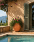 Preview: jarre mural classique en terre cuite d’Impruneta pour jardin, balcon et terrasse